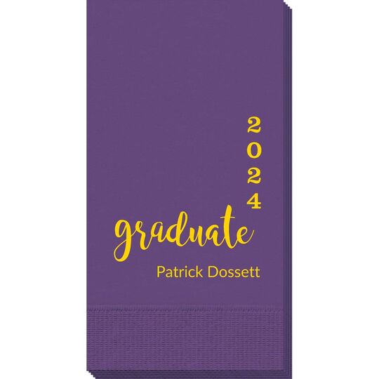 Graduate and Year Graduation Guest Towels